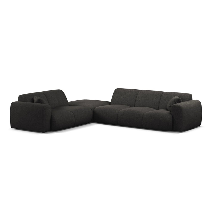 Molino 6-Sitzer Ecksofa, Linke Seite, aus Chenille in Anthrazit (Eden 21 Black), 315x250 cm von Micadoni – Bild 1