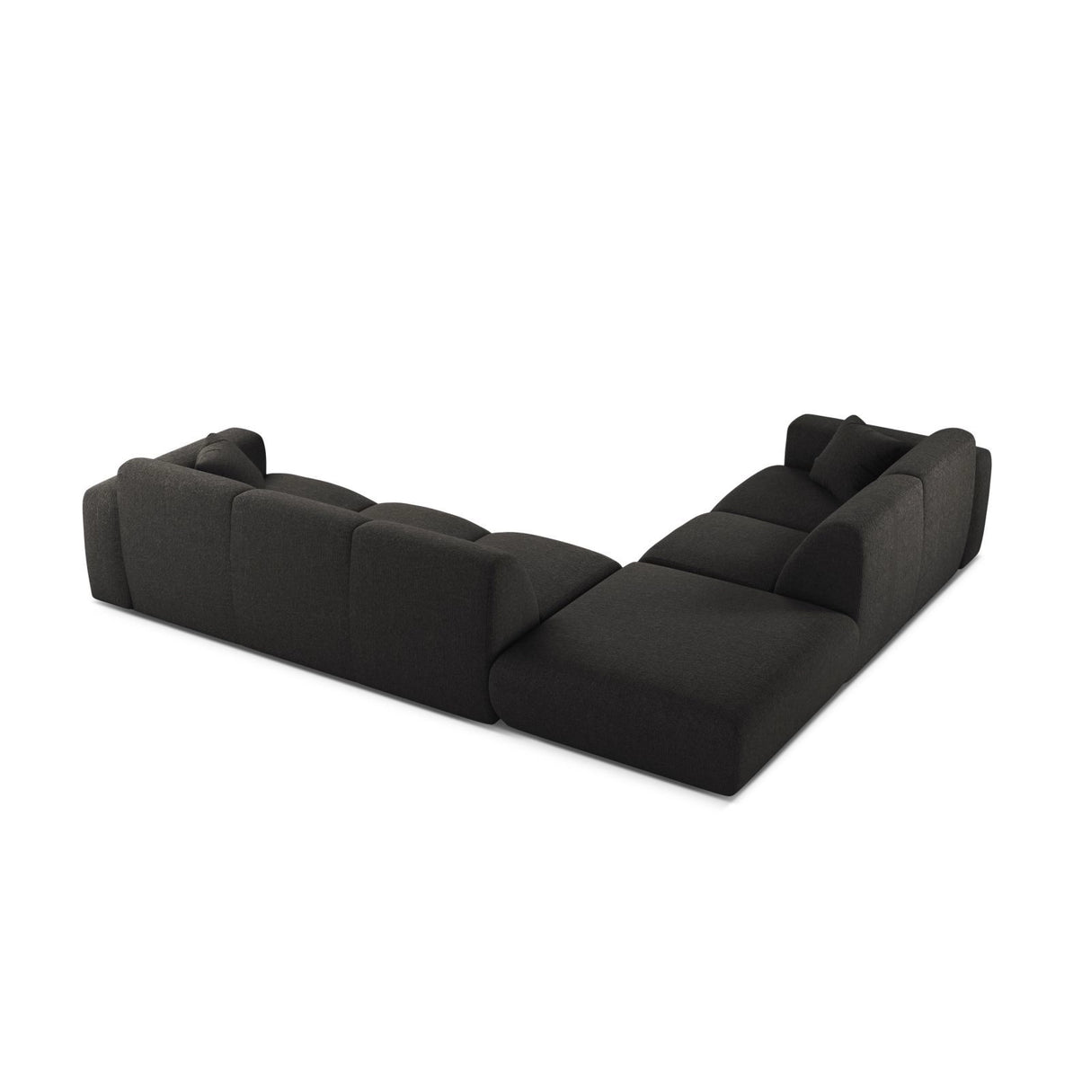 Molino 6-Sitzer Ecksofa, Linke Seite, aus Chenille in Anthrazit (Eden 21 Black), 315x250 cm von Micadoni – Bild 4