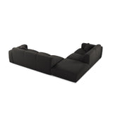 Molino 6-Sitzer Ecksofa, Linke Seite, aus Chenille in Anthrazit (Eden 21 Black), 315x250 cm von Micadoni – Bild 4