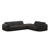 Molino 6-Sitzer Ecksofa, Linke Seite, aus Chenille in Anthrazit (Eden 21 Black), 315x250 cm von Micadoni – Bild 1