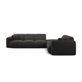 Molino 6-Sitzer Ecksofa, Linke Seite, aus Chenille in Anthrazit (Eden 21 Black), 315x250 cm von Micadoni – Bild 3