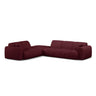 Molino 6-Sitzer Ecksofa, Linke Seite, aus Chenille in Bordeaux (Rebel 10), 315x250 cm von Micadoni – Bild 1