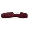 Molino 6-Sitzer Ecksofa, Linke Seite, aus Chenille in Bordeaux (Rebel 10), 315x250 cm von Micadoni – Bild 1