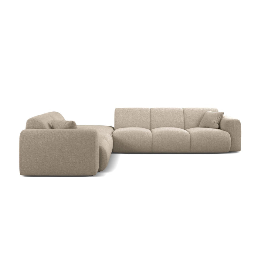 Molino 6-Sitzer Ecksofa, Linke Seite, aus Chenille in Dunkelbeige (Eden 4 Beige), 315x250 cm von Micadoni – Bild 3