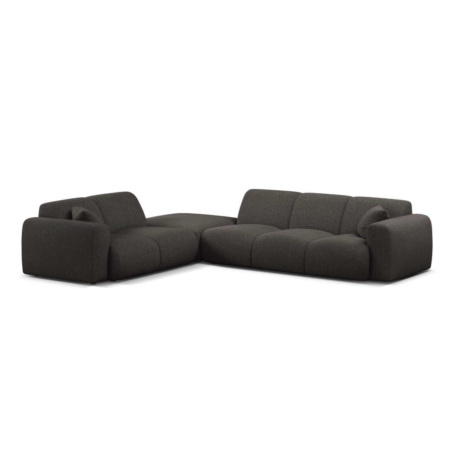 Molino 6-Sitzer Ecksofa, Linke Seite, aus Chenille in Dunkelgrau (Eden 20 Graphite), 315x250 cm von Micadoni – Bild 1