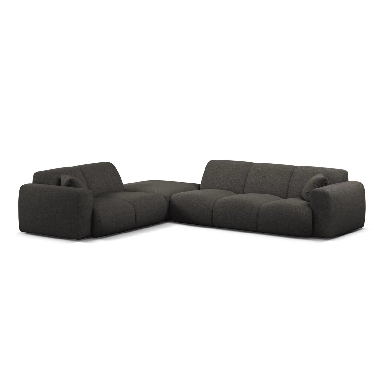 Molino 6-Sitzer Ecksofa, Linke Seite, aus Chenille in Dunkelgrau (Eden 20 Graphite), 315x250 cm von Micadoni – Bild 1