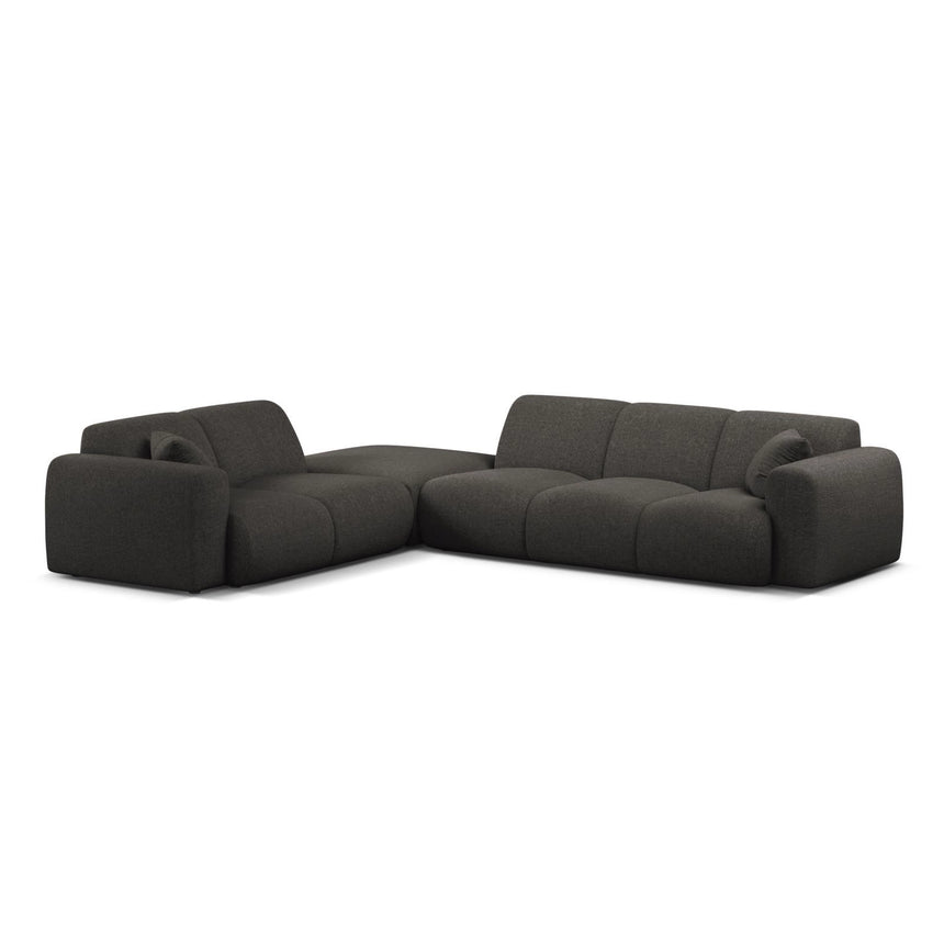 Molino 6-Sitzer Ecksofa, Linke Seite, aus Chenille in Dunkelgrau (Eden 20 Graphite), 315x250 cm von Micadoni – Bild 1