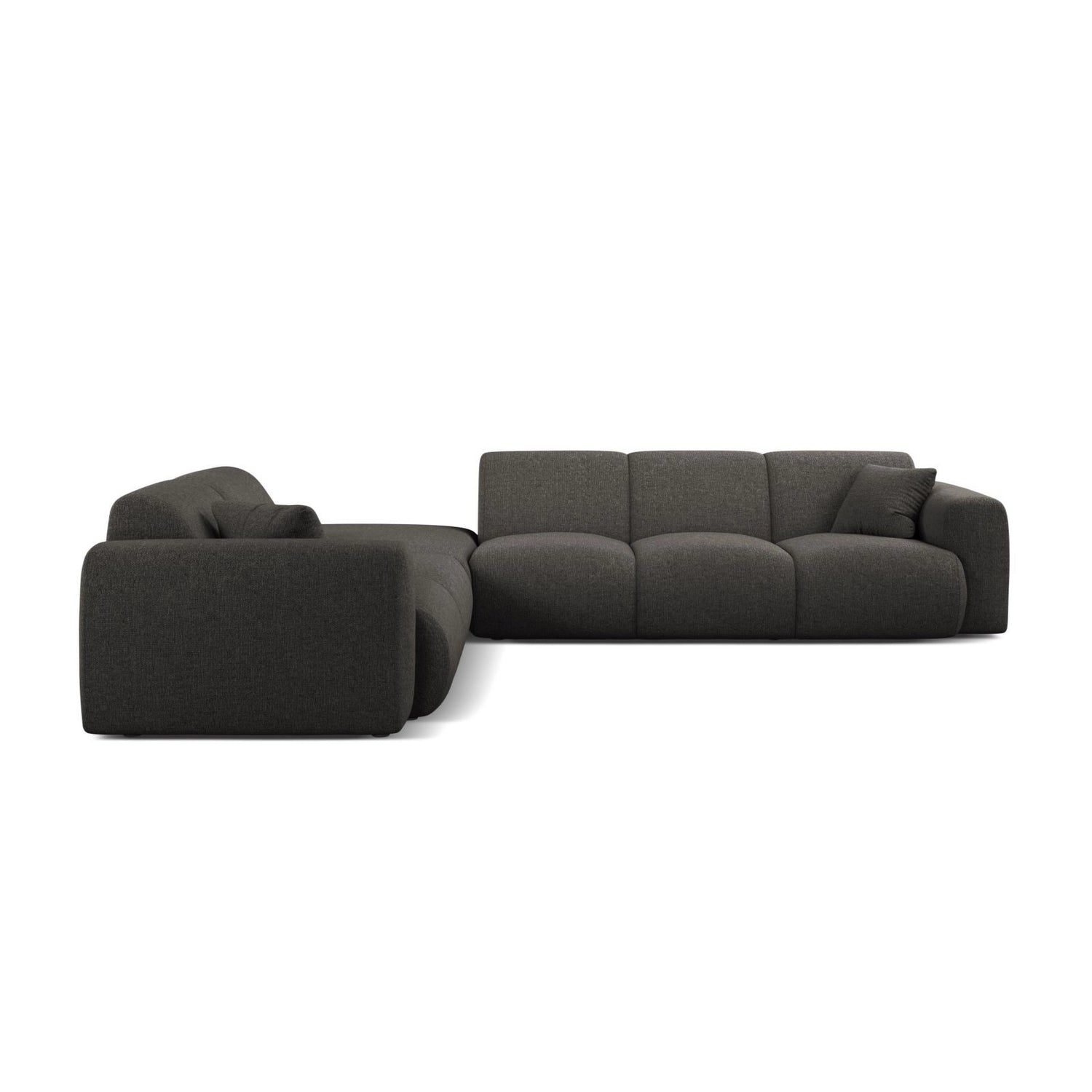 Molino 6-Sitzer Ecksofa, Linke Seite, aus Chenille in Dunkelgrau (Eden 20 Graphite), 315x250 cm von Micadoni – Bild 3
