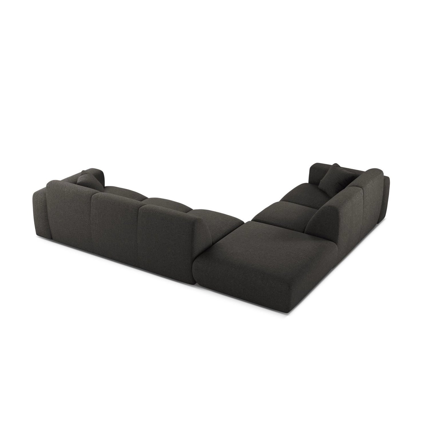 Molino 6-Sitzer Ecksofa, Linke Seite, aus Chenille in Dunkelgrau (Eden 20 Graphite), 315x250 cm von Micadoni – Bild 4