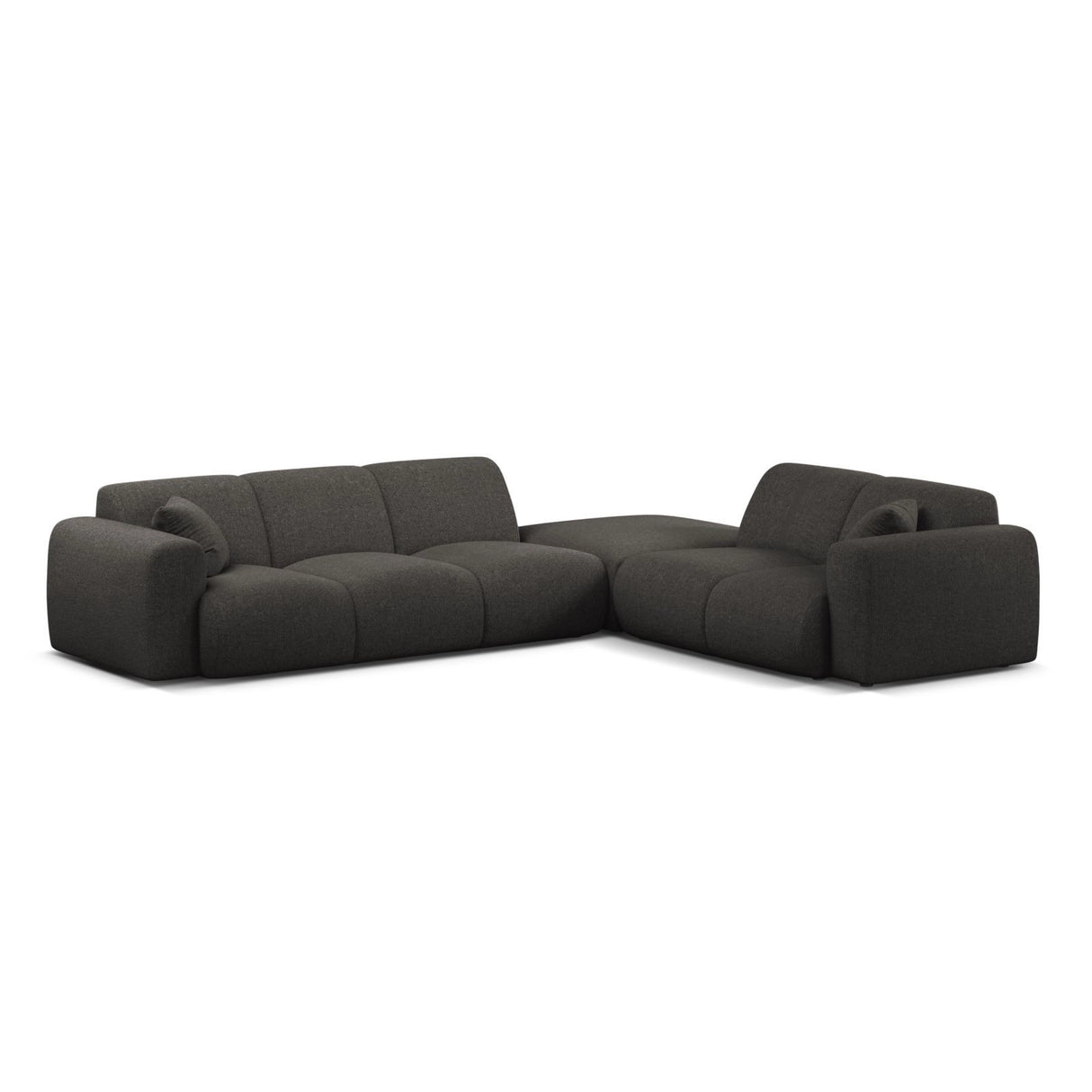 Molino 6-Sitzer Ecksofa, Linke Seite, aus Chenille in Dunkelgrau (Eden 20 Graphite), 315x250 cm von Micadoni – Bild 1