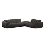 Molino 6-Sitzer Ecksofa, Linke Seite, aus Chenille in Dunkelgrau (Eden 20 Graphite), 315x250 cm von Micadoni – Bild 1