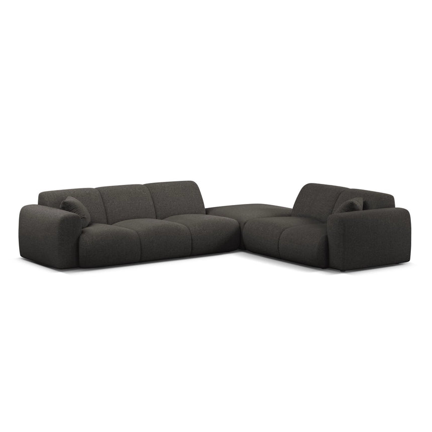 Molino 6-Sitzer Ecksofa, Linke Seite, aus Chenille in Dunkelgrau (Eden 20 Graphite), 315x250 cm von Micadoni – Bild 1