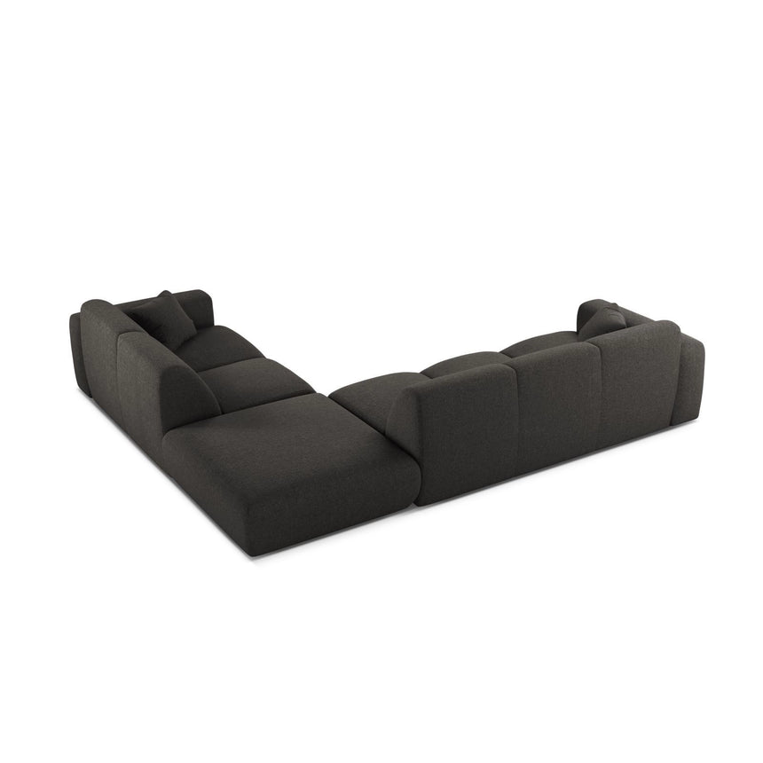 Molino 6-Sitzer Ecksofa, Linke Seite, aus Chenille in Dunkelgrau (Eden 20 Graphite), 315x250 cm von Micadoni – Bild 4