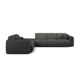 Molino 6-Sitzer Ecksofa, Linke Seite, aus Chenille in Dunkelgrau (Rebel 3), 315x250 cm von Micadoni – Bild 3