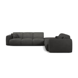 Molino 6-Sitzer Ecksofa, Linke Seite, aus Chenille in Dunkelgrau (Rebel 3), 315x250 cm von Micadoni – Bild 3