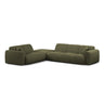 Molino 6-Sitzer Ecksofa, Linke Seite, aus Chenille in Grün (Eden 12 Olive), 315x250 cm von Micadoni – Bild 1