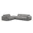 Molino 6-Sitzer Ecksofa, Linke Seite, aus Chenille in Hellgrau (Eden 18 Grey), 315x250 cm von Micadoni – Bild 1