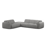 Molino 6-Sitzer Ecksofa, Linke Seite, aus Chenille in Hellgrau (Eden 18 Grey), 315x250 cm von Micadoni – Bild 1