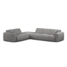 Molino 6-Sitzer Ecksofa, Linke Seite, aus Chenille in Hellgrau (Eden 18 Grey), 315x250 cm von Micadoni – Bild 1