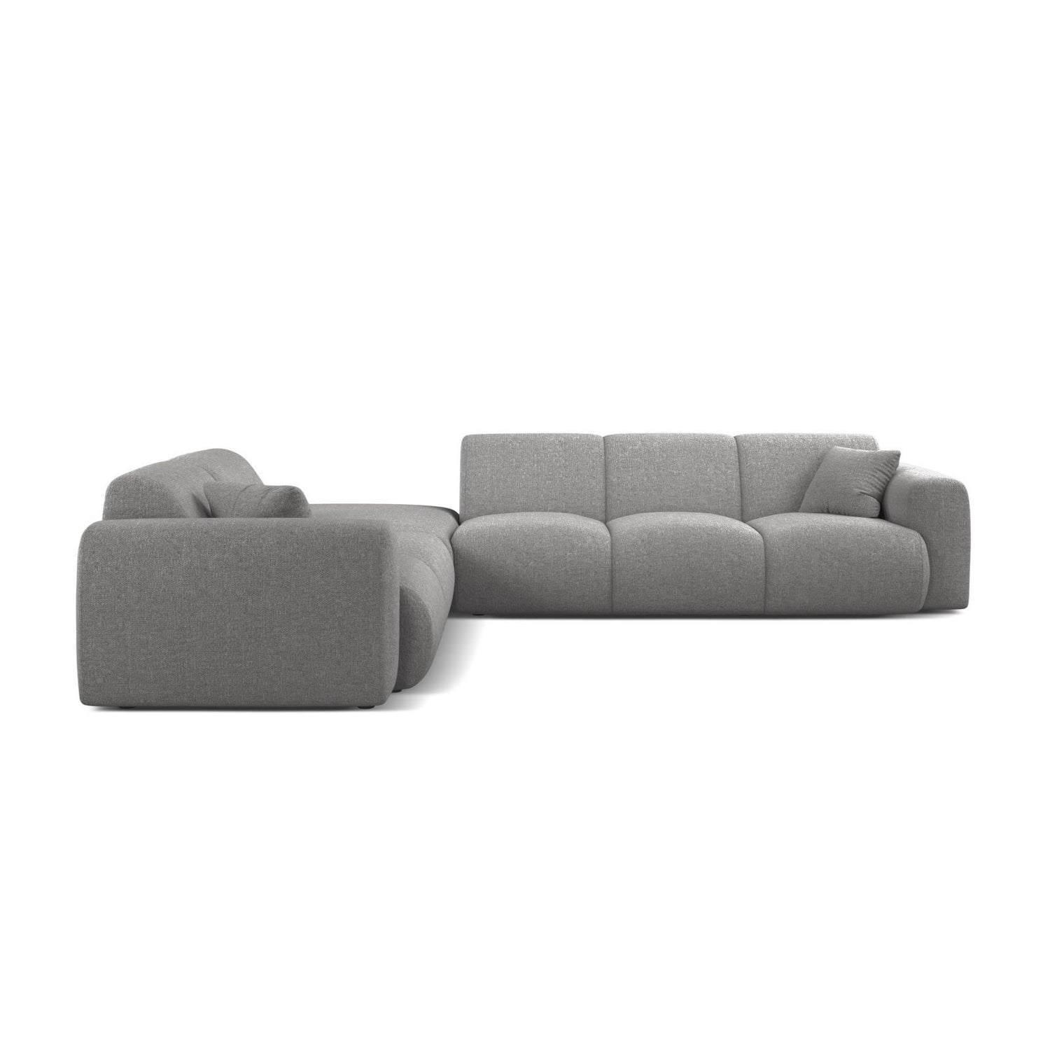 Molino 6-Sitzer Ecksofa, Linke Seite, aus Chenille in Hellgrau (Eden 18 Grey), 315x250 cm von Micadoni – Bild 3