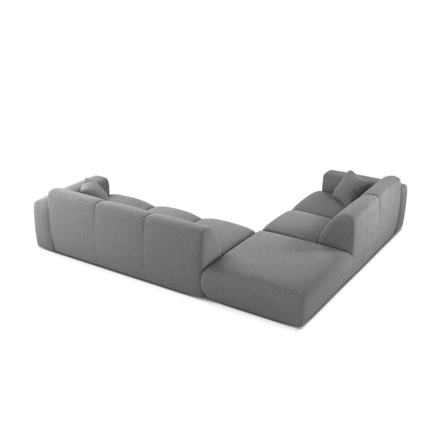 Molino 6-Sitzer Ecksofa, Linke Seite, aus Chenille in Hellgrau (Eden 18 Grey), 315x250 cm von Micadoni – Bild 4
