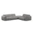 Molino 6-Sitzer Ecksofa, Linke Seite, aus Chenille in Hellgrau (Eden 18 Grey), 315x250 cm von Micadoni – Bild 1