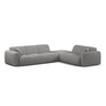 Molino 6-Sitzer Ecksofa, Linke Seite, aus Chenille in Hellgrau (Eden 18 Grey), 315x250 cm von Micadoni – Bild 1