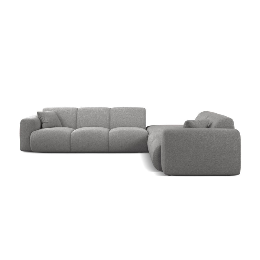 Molino 6-Sitzer Ecksofa, Linke Seite, aus Chenille in Hellgrau (Eden 18 Grey), 315x250 cm von Micadoni – Bild 3