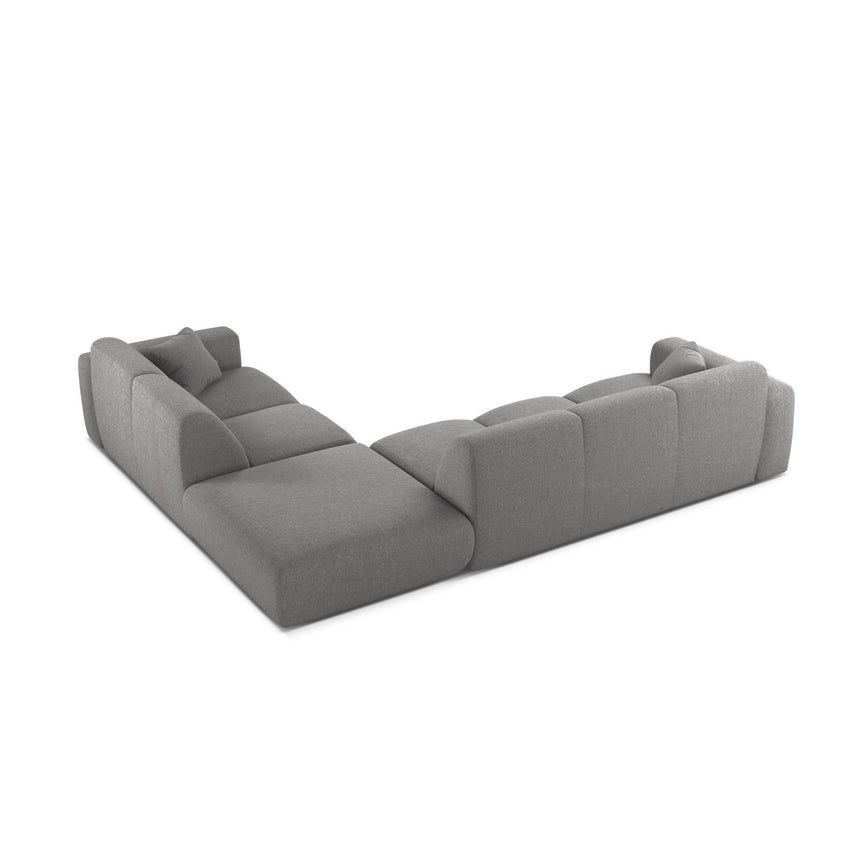Molino 6-Sitzer Ecksofa, Linke Seite, aus Chenille in Hellgrau (Eden 18 Grey), 315x250 cm von Micadoni – Bild 4