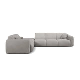 Molino 6-Sitzer Ecksofa, Linke Seite, aus Chenille in Hellgrau (Rebel 5), 315x250 cm von Micadoni – Bild 3