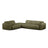Molino 6-Sitzer Ecksofa, Linke Seite, aus Chenille in Hellgrün (Rebel 18), 315x250 cm von Micadoni – Bild 1