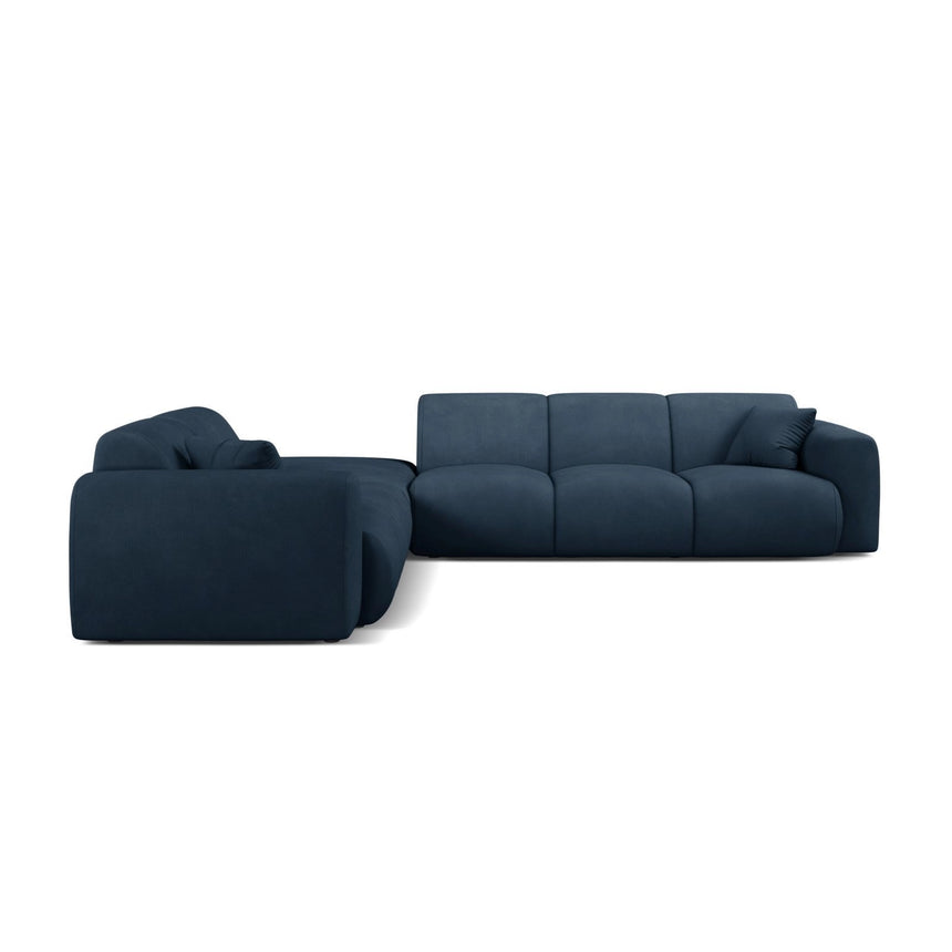 Molino 6-Sitzer Ecksofa, Linke Seite, aus Chenille in Königsblau (Rebel 12), 315x250 cm von Micadoni – Bild 3