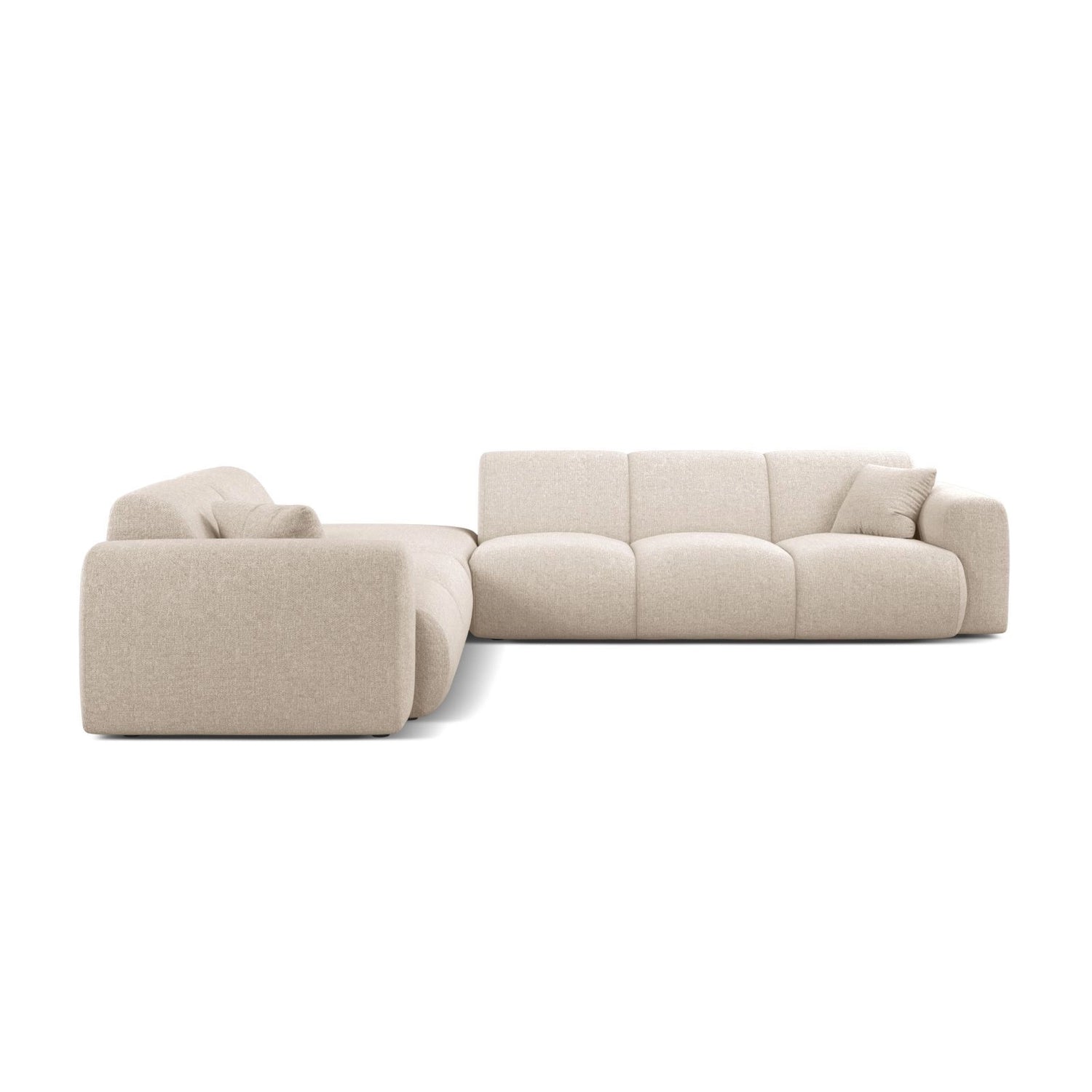 Molino 6-Sitzer Ecksofa, Linke Seite, aus Chenille in Leichtes Beige (Eden 2 Pearl), 315x250 cm von Micadoni – Bild 3