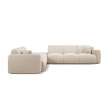 Molino 6-Sitzer Ecksofa, Linke Seite, aus Chenille in Leichtes Beige (Eden 2 Pearl), 315x250 cm von Micadoni – Bild 3