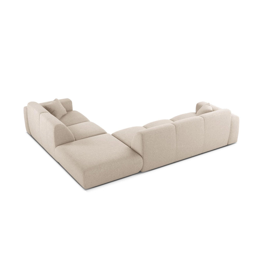 Molino 6-Sitzer Ecksofa, Linke Seite, aus Chenille in Leichtes Beige (Eden 2 Pearl), 315x250 cm von Micadoni – Bild 4