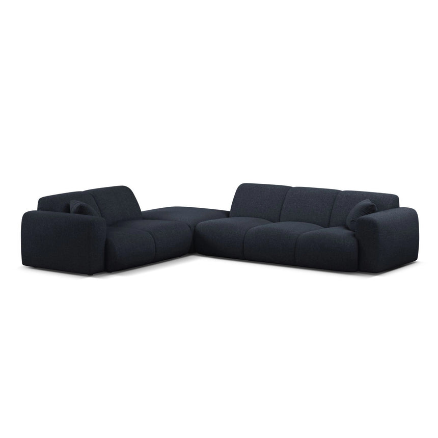 Molino 6-Sitzer Ecksofa, Linke Seite, aus Chenille in Marineblau (Eden 16 Deep Blue), 315x250 cm von Micadoni – Bild 1