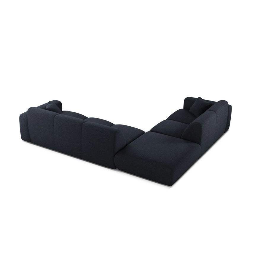 Molino 6-Sitzer Ecksofa, Linke Seite, aus Chenille in Marineblau (Eden 16 Deep Blue), 315x250 cm von Micadoni – Bild 4