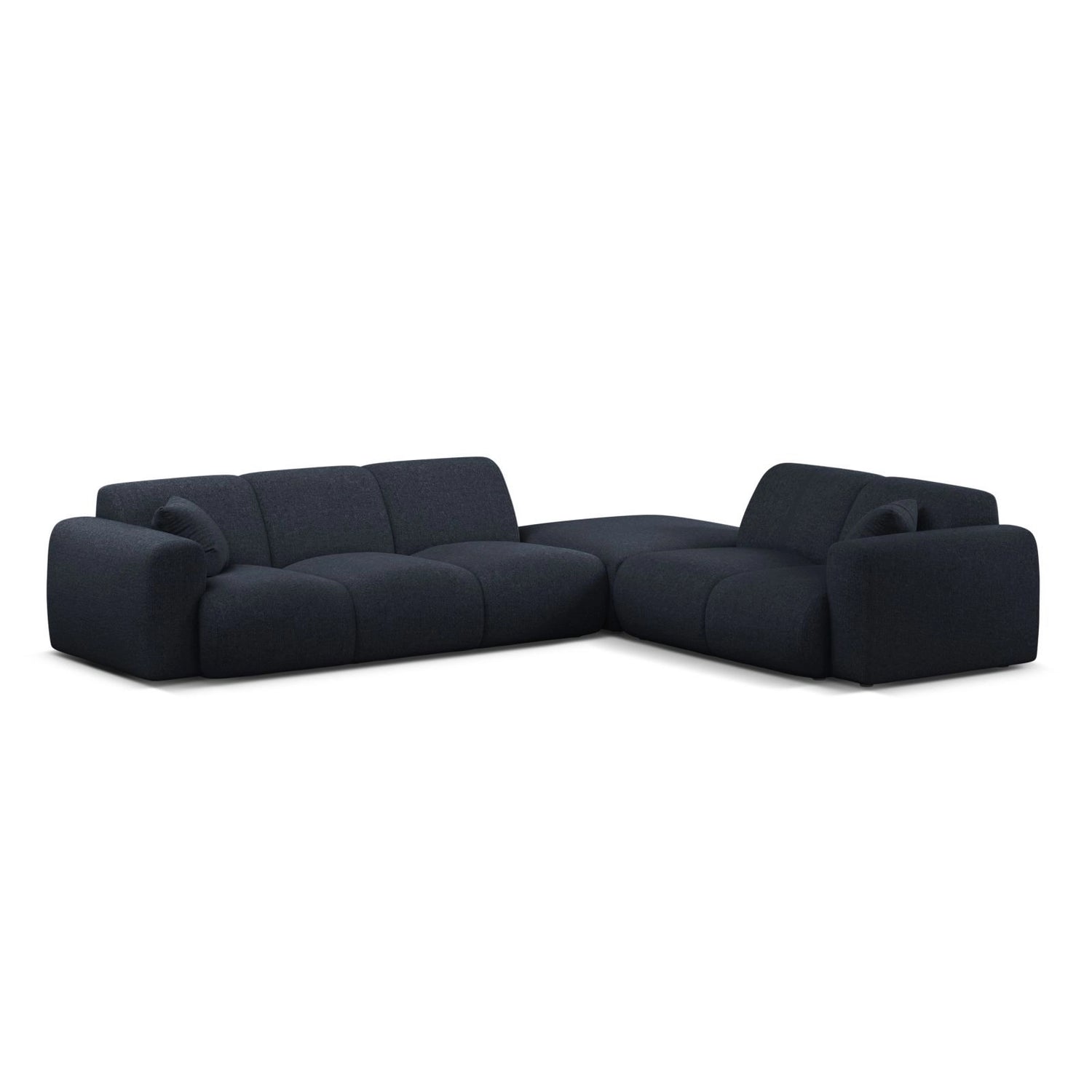 Molino 6-Sitzer Ecksofa, Linke Seite, aus Chenille in Marineblau (Eden 16 Deep Blue), 315x250 cm von Micadoni – Bild 1