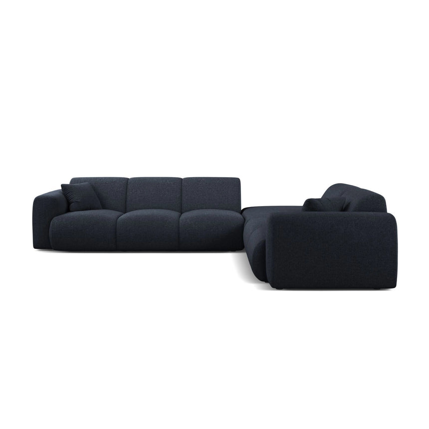 Molino 6-Sitzer Ecksofa, Linke Seite, aus Chenille in Marineblau (Eden 16 Deep Blue), 315x250 cm von Micadoni – Bild 3