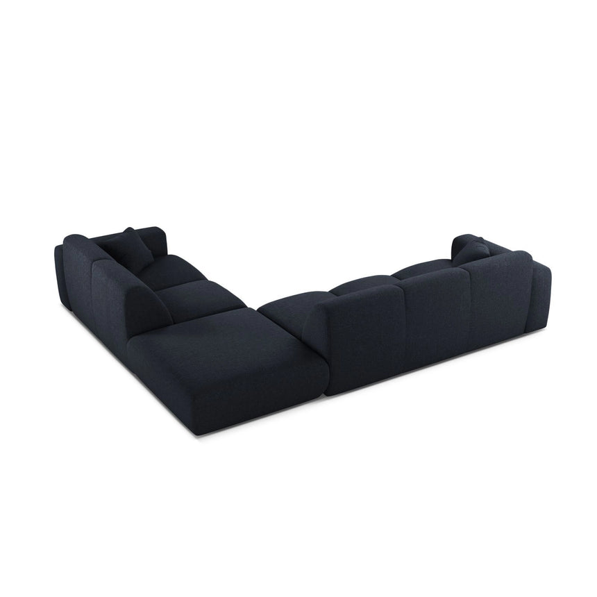 Molino 6-Sitzer Ecksofa, Linke Seite, aus Chenille in Marineblau (Eden 16 Deep Blue), 315x250 cm von Micadoni – Bild 4