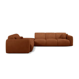 Molino 6-Sitzer Ecksofa, Linke Seite, aus Chenille in Orange (Rebel 20), 315x250 cm von Micadoni – Bild 3