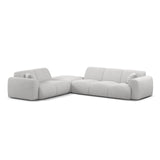 Molino 6-Sitzer Ecksofa, Linke Seite, aus Chenille in Silber (Eden 17 Silver), 315x250 cm von Micadoni – Bild 1