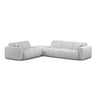 Molino 6-Sitzer Ecksofa, Linke Seite, aus Chenille in Silber (Eden 17 Silver), 315x250 cm von Micadoni – Bild 1