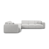 Molino 6-Sitzer Ecksofa, Linke Seite, aus Chenille in Silber (Eden 17 Silver), 315x250 cm von Micadoni – Bild 3
