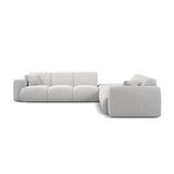 Molino 6-Sitzer Ecksofa, Linke Seite, aus Chenille in Silber (Eden 17 Silver), 315x250 cm von Micadoni – Bild 3