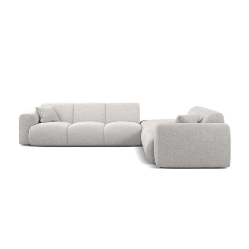Molino 6-Sitzer Ecksofa, Linke Seite, aus Chenille in Silber (Eden 17 Silver), 315x250 cm von Micadoni – Bild 3