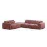Molino 6-Sitzer Ecksofa, Linke Seite, aus Samt in Flamingo (Casino Salmon), 315x250 cm von Micadoni – Bild 1