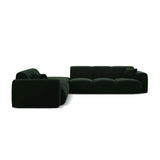 Molino 6-Sitzer Ecksofa, Linke Seite, aus Samt in Flaschengrün (Casino Deep Green), 315x250 cm von Micadoni – Bild 3