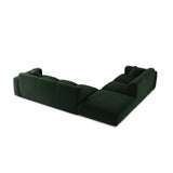 Molino 6-Sitzer Ecksofa, Linke Seite, aus Samt in Flaschengrün (Casino Deep Green), 315x250 cm von Micadoni – Bild 4