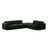 Molino 6-Sitzer Ecksofa, Linke Seite, aus Samt in Flaschengrün (Casino Deep Green), 315x250 cm von Micadoni – Bild 1